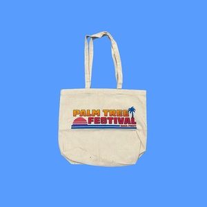 Aviator Nation Ultra Rare Palm Tree Festival Canvas Tote Bag